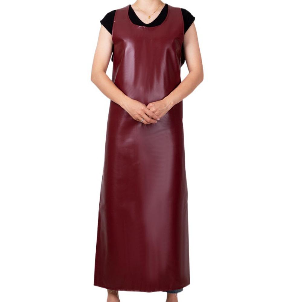 PU Leather Work Smock Oil-proof Cooking Work Clothes Durable Cleaning Apron  Dog Grooming
