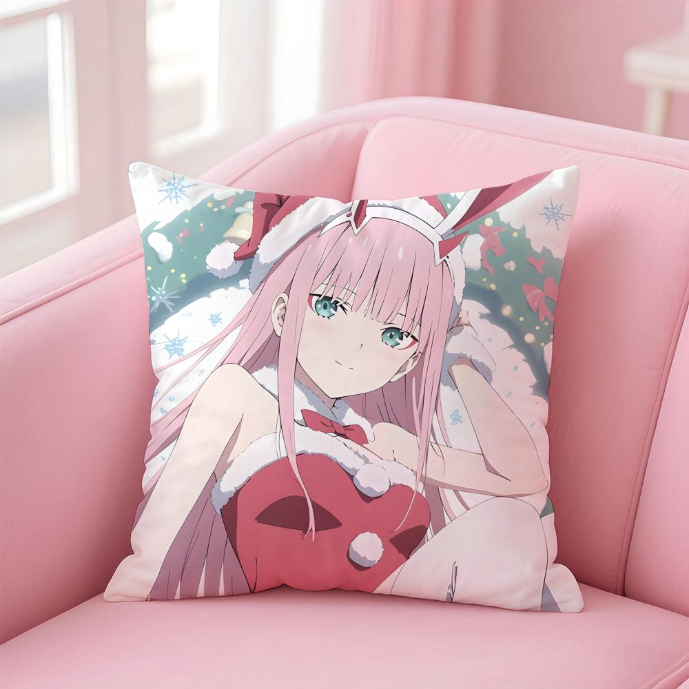 D-DARLING in the F-FRANXX Аниме Наволочка для Подушки Дома и в Машине Многоцелевая Наволочка - Двусторонняя, Мягкая и Прочная для Повседневного Использования