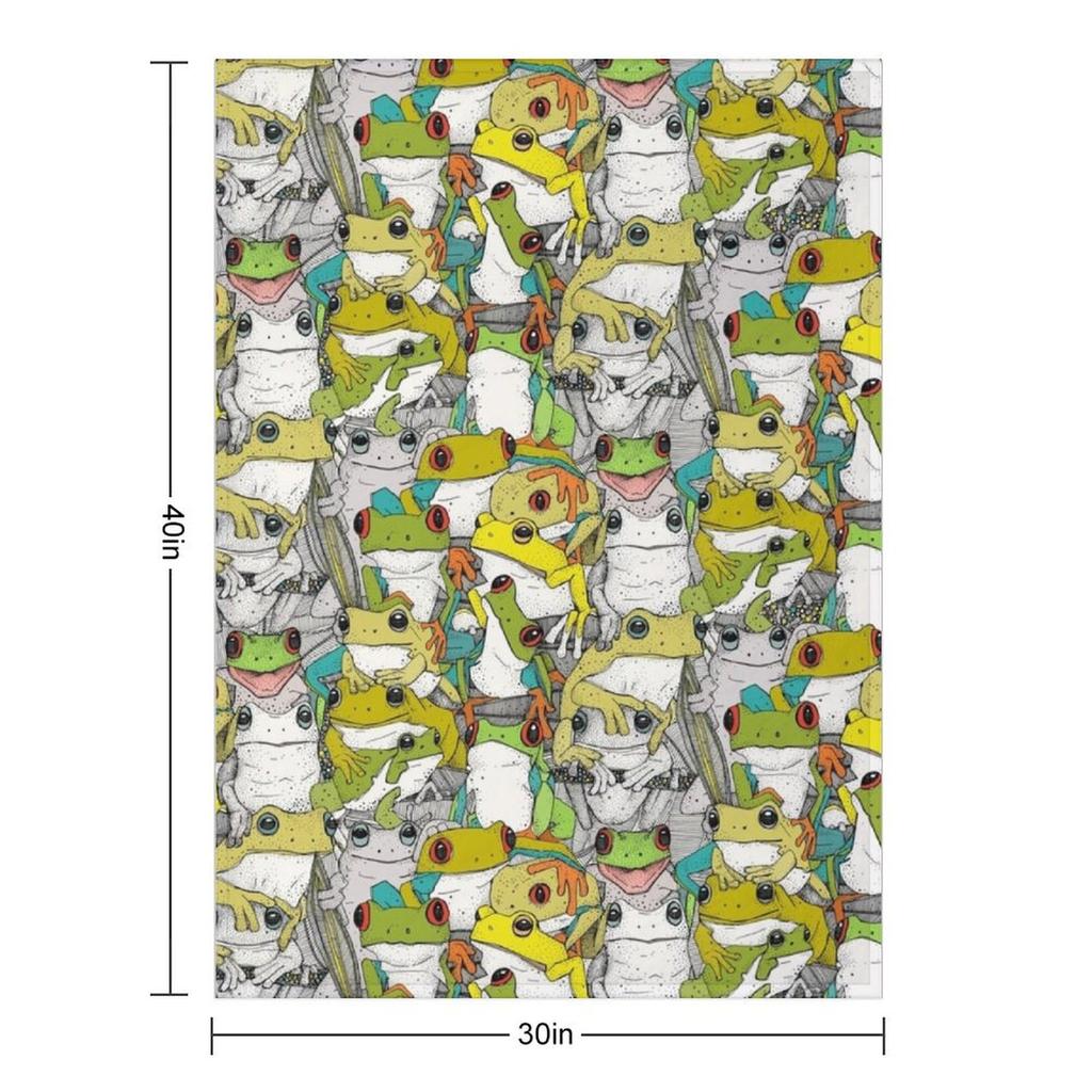 just tree frogs col Throw Blanket Stuffeds Heavy Sofas Plaid on the sofa Blankets