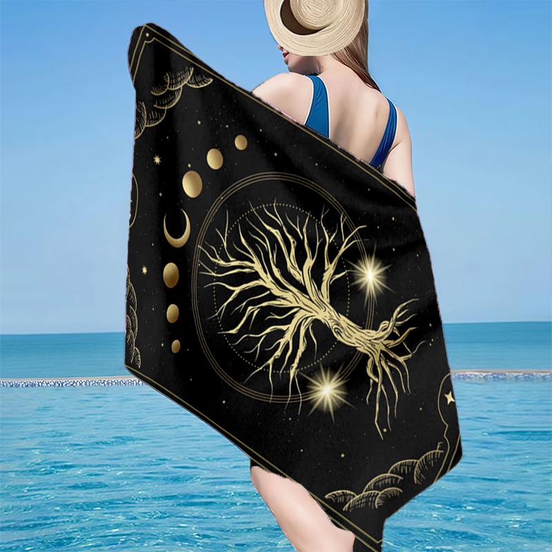 Tree Of Life Connection Beach Towel, Super Soft Microfiber, Gift for Her/Him, Birthday, for Pool, Beach, Travel, Home Decor Fan gifts