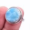 Подарочное кольцо из чистого серебра 925 пробы с драгоценным камнем Natural Republic Larimar S.7 v0c70