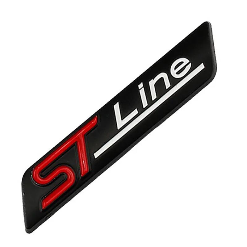WGL2 3D Metal ST Line Logo Car Rear Trunk Badge Emblem Sider Fender Sticker For Ford STLine Focus Fiesta Mondeo Ecosport Kuga ESCAPE