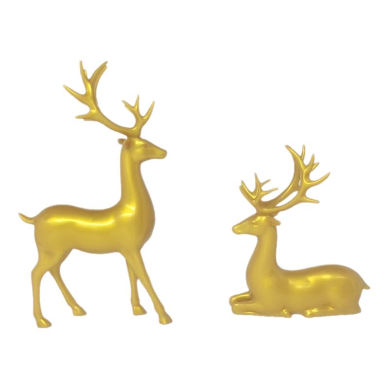 1 шт. Рустикальные настольные украшения Рождественский олень Декор для дома В помещении Рождественский праздник Маленькая статуэтка Олень Рождественское украшение