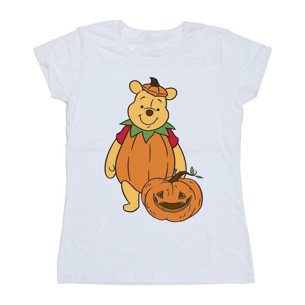 Winnie the Pooh Womens/Ladies Pumpkin Cotton Halloween T-Shirt