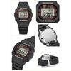 Наручные часы Casio G-Shock, модель-перевыпуск первого поколения, изготовленная из биомассы, DW-5000R-1AJF, мужские, черные.