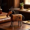 Artistic Horse Sculpture Tray Abstract Figurine Rustic Statue for Desk Resin Animal Ornament Decoration Farmhouse Shape Home Office Tabletop