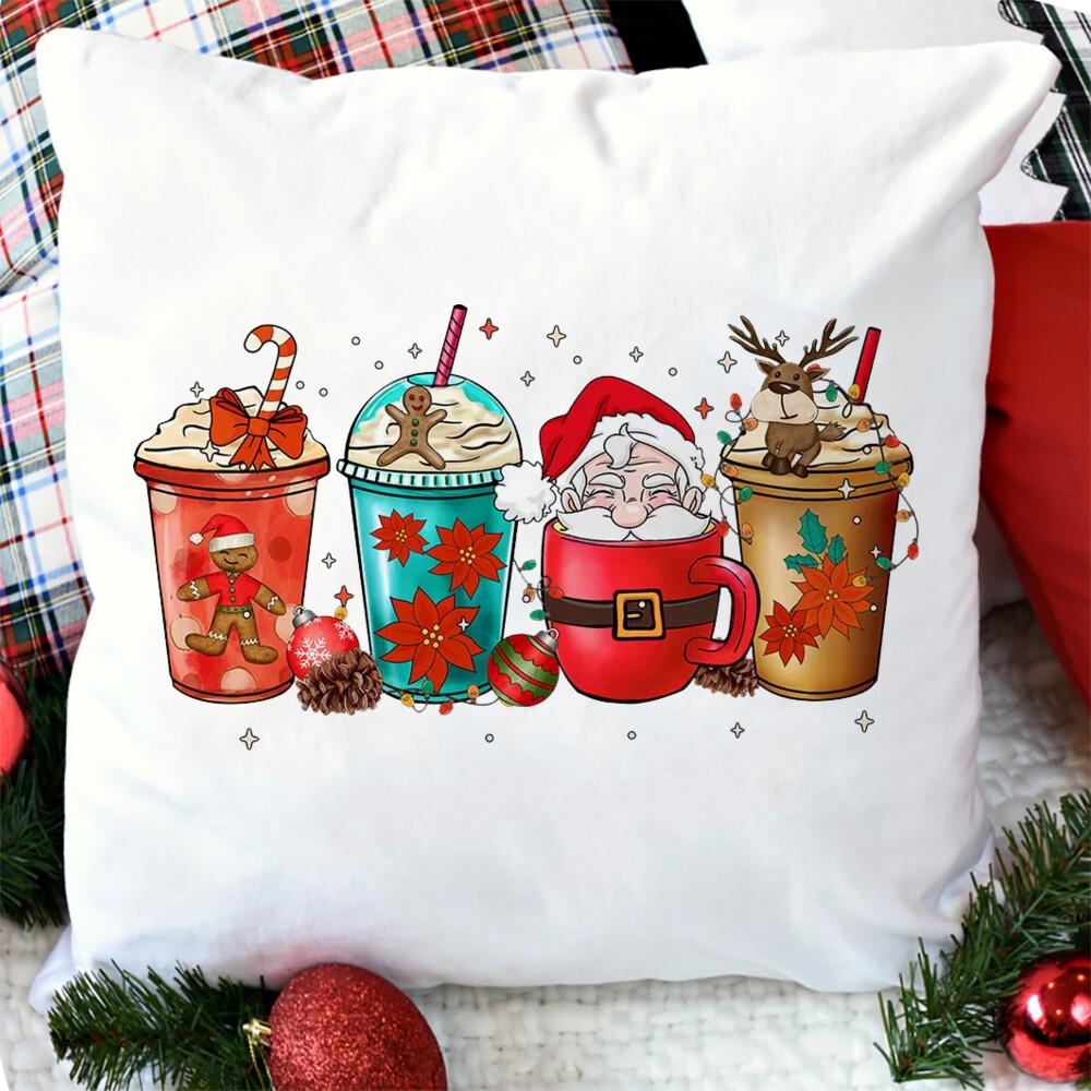 Чехол для подушки с рождественским узором для дивана, чехол для подушки с рождественским принтом, декор для комнаты для рождественской вечеринки