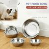 Large Capacity Dog Bowl Pet Feeder Bowl Stainless Steel Pet Feeding Bowl Cat and Dog Food Drinking Bowl Metal Feeder Bowl