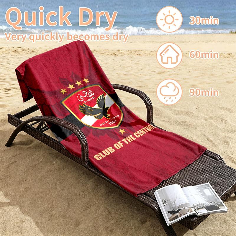 Al Ahly FC Beach towels also serve as bath towels summer essential a musthave for the outdoors the beach and the pool