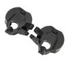 2Pcs RC Steering Knuckles Black Coated Brass Front Steering Knuckles Replacement for Capra SCX10 1/1