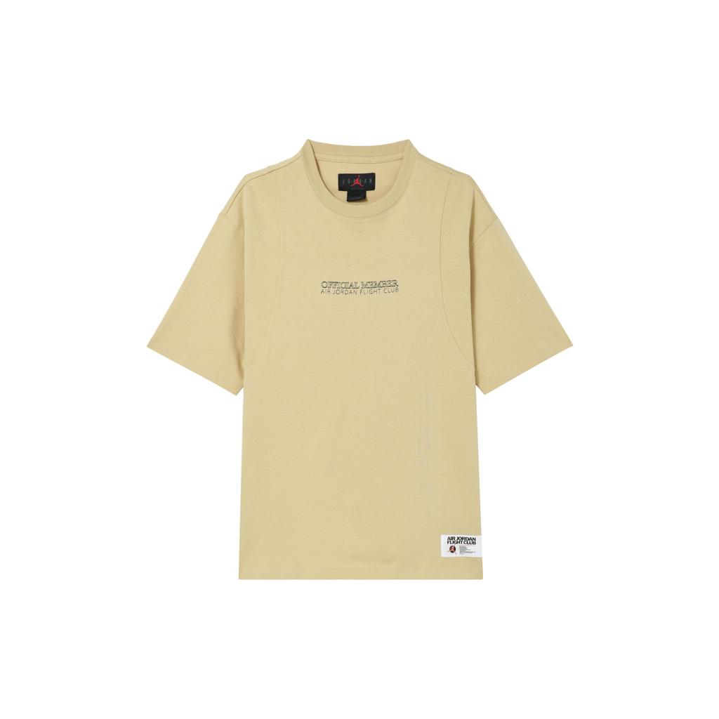 Jordan Letter Embroidery Loose Round Neck Sports Casual Short Sleeve T-Shirt Men Tops Sesame-Brown DX9743-252