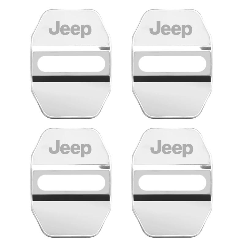 Car Styling Door Lock Covers For Jeep Renegade Compass Patriot Cherokee Wrangler Grand Cherokee SRT Protective And Decoration AMP1