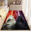 Mystical Wolves with Aura Glow suitable as a non-slip mat for the living room or bedroom sofa