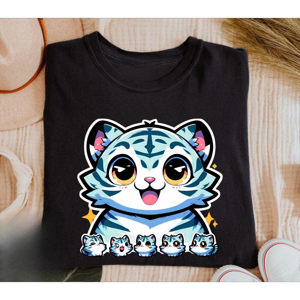 K-pop Охотники на демонов Дерпи Тигр Мерч Футболки Мода Винтажные Готические Футболки Топы Мужская Женская Одежда Хлопок Оверсайз Футболка