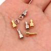 1/2Pcs Universal Pin Socket Female Socket Mmcx Pure Copper Gold Plated Built-In Hreaded Nut Holder Headphone Plug