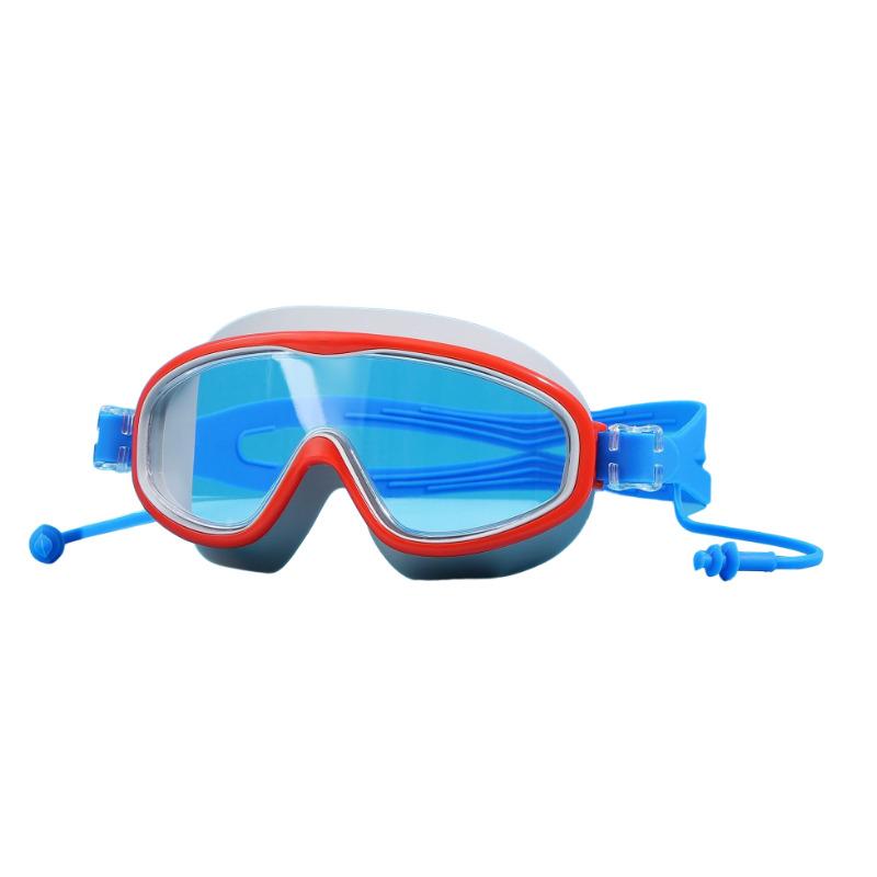 Детские плавательные очки с большой оправой, водонепроницаемые, противотуманные, плавательные очки HD для девочек и мальчиков, плавательные очки для снаряжения