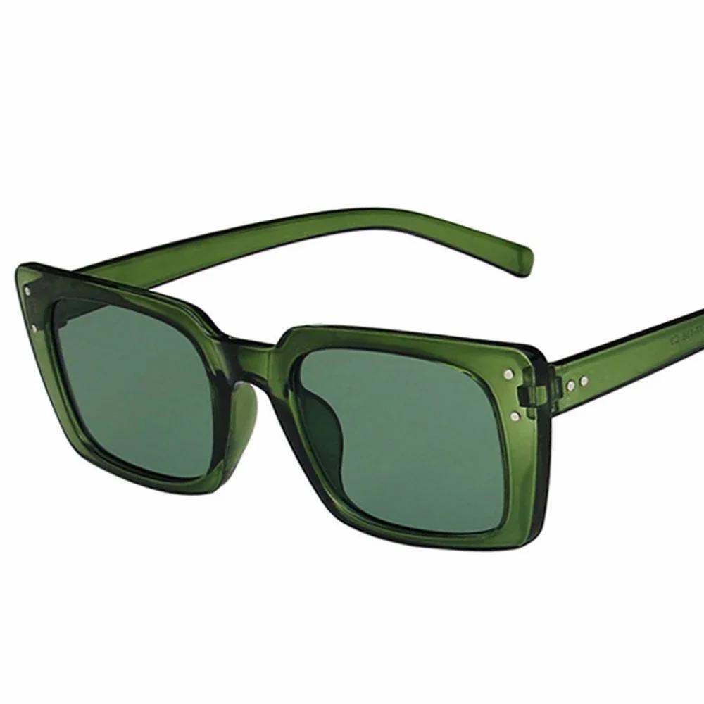 Винтажные маленькие квадратные солнцезащитные очки женские модные солнцезащитные очки Uv400 овальные градиентные линзы цвета чая мужские панк солнцезащитные очки Eil Homme