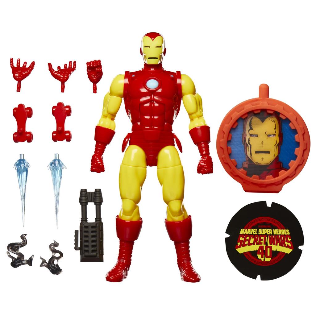 Hasbro MARVEL Marvel Legends Series Iron Avengers Retro Marvel Comics Secret Wars коллекционная 6-дюймовая фигурка в комплекте щит G0780 подлинная
