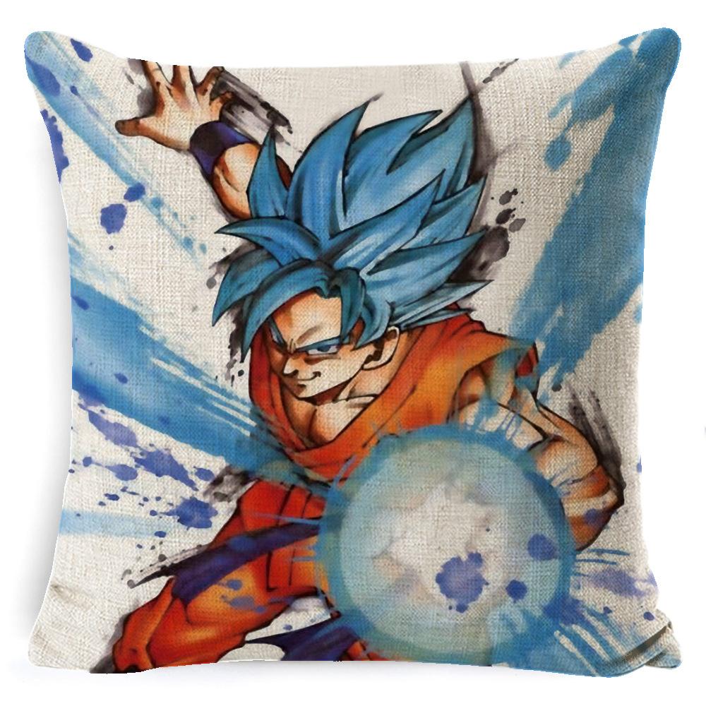 Мультяшная Анимация Dragon Ball Наволочка Лен Супер Мягкая Подушка Дом Dragon Ball Аниме Подушка