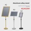 Aluminum Alloy Vertical Poster Stand for Shopping Mall Displays