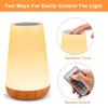 Table Lamp Bedside Lamp For Bedroom 13 Color Changing Touch Night Light RGB Remote Dimmable USB Rechargeable Portable Room Light