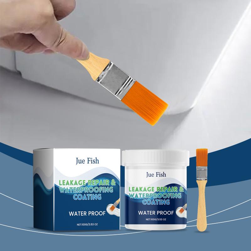 Многоцелевое покрытие Jue-Fish для ремонта протечек, Клеящее средство Jue-Fish для ремонта протечек битумной кровли, Жидкое рулонное клеящее средство для ремонта протечек
