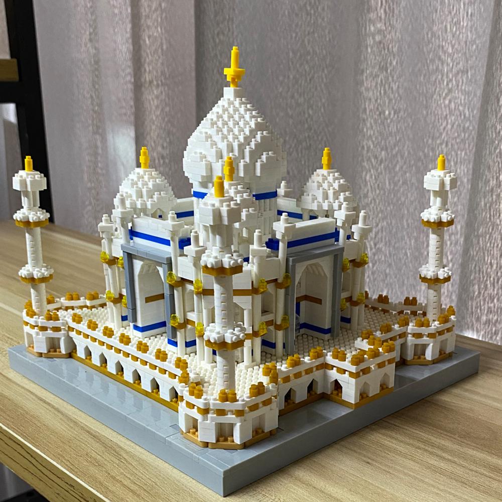 Knew Built Indian Taj Mahal Model Toys Micro Mini Building Blocks For Adults Assemble Decoration City Famous Architecture Bricks