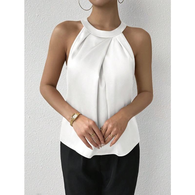 Женская атласная рубашка Haute Couture, летняя блузка