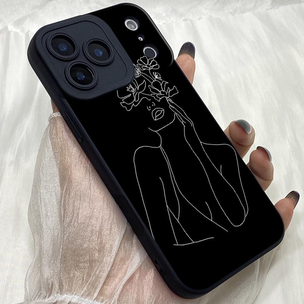 M622 Рисунок Линия Арт Ангельские Глаза Мягкие Чехлы для Телефона для iPhone Samsung Galaxy Xiaomi Rdemi Huawei Honor Infinix Realme Vivo Все Модели Чехол