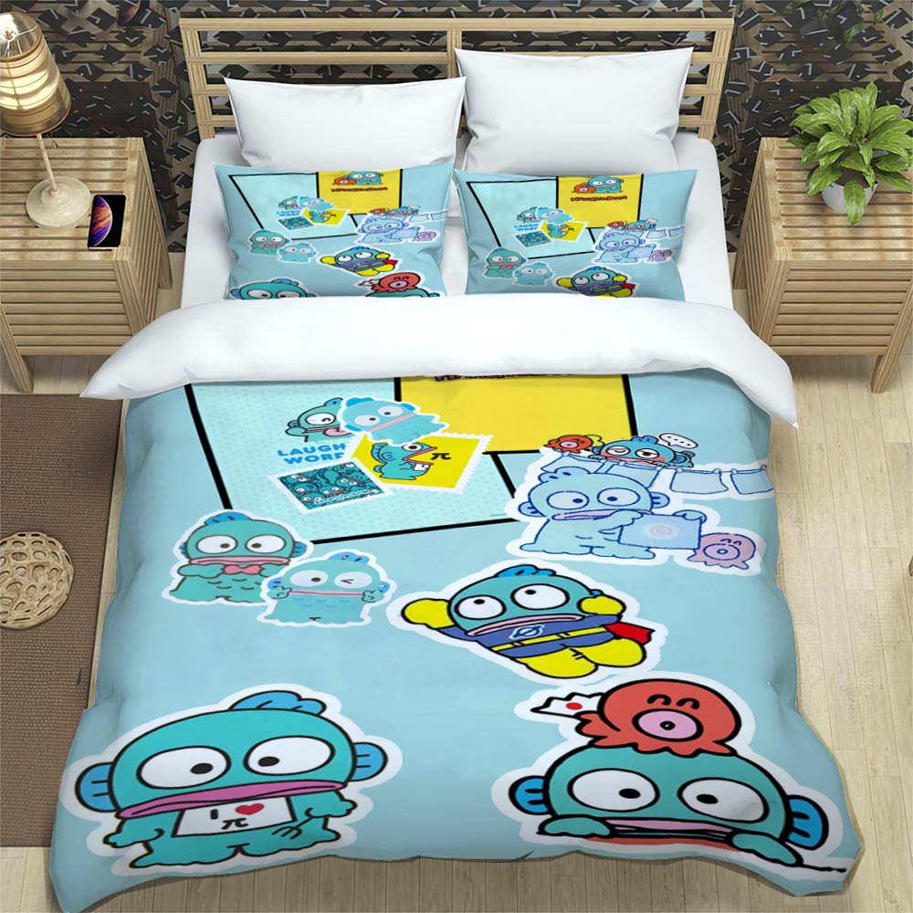 Cartoon HANGYODON Bedding Set 1 Duvet Cover 2 Pillowcases Adult Children Luxury Gift Q-1
