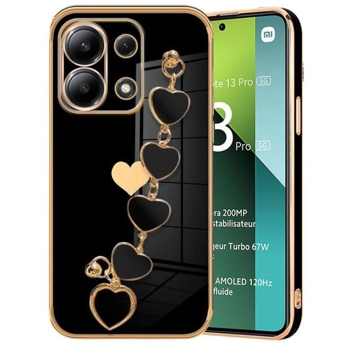 Coque - E.F.CONNECTION - pour Xiaomi Redmi Note 13 Pro 5G - Antichoc - Motif Amour - Noir