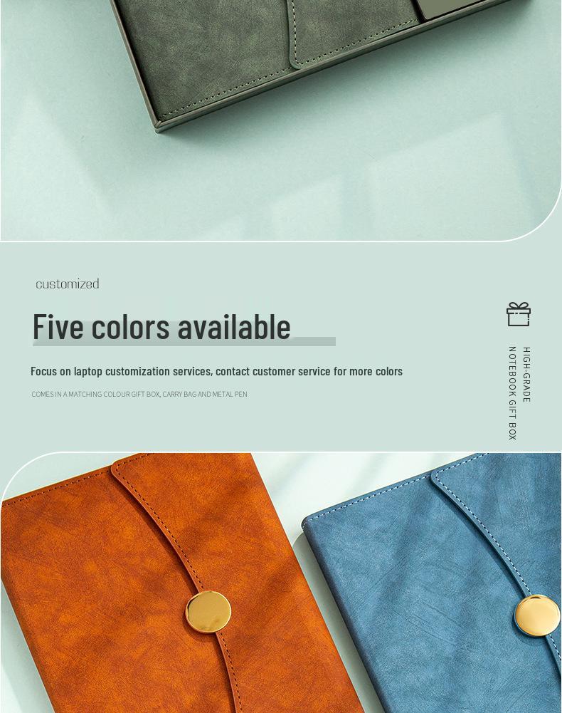 A5 Tri-fold Business Notebook Gift Box Set - Premium Company & School Gift with Logo