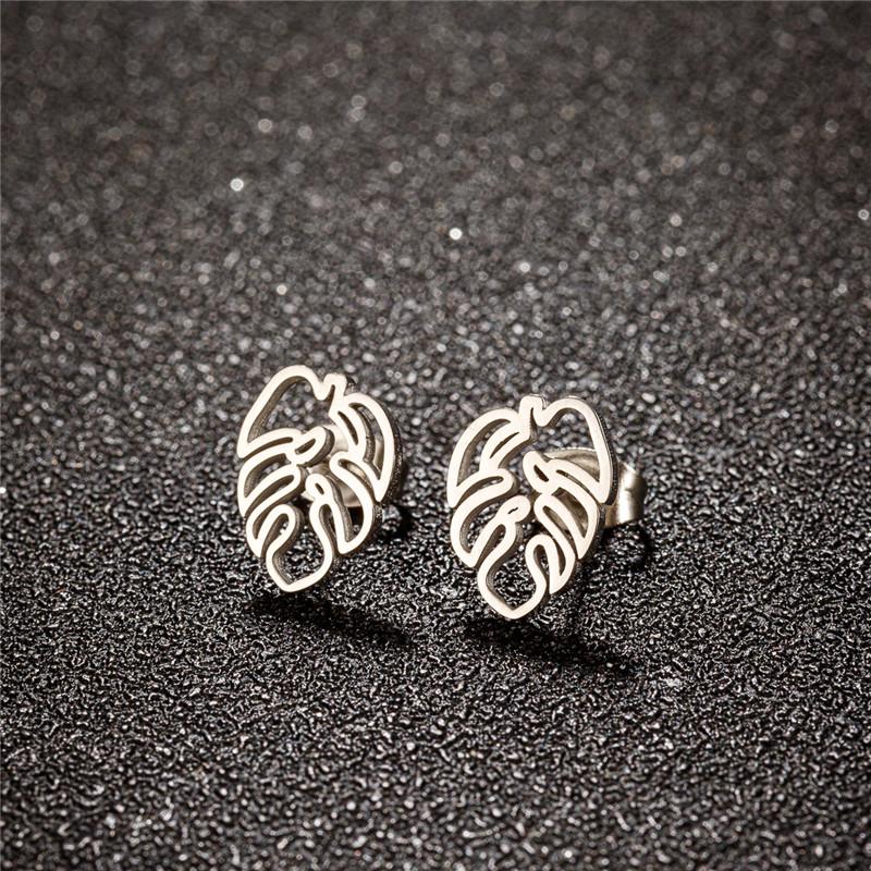 Bohemian Stainless Steel Fruit Leaf Earring Mini Apple Cherry Ear Jewelry Girl Cartoon Pineapple Strawberry Earrings Accessories