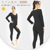 Sillictor Heattech Warm Innerwear Top and Brushed Long Sleeve Shirt and Long Winter Women's Set, Bottoms, Fabric, Tights, Insulation,