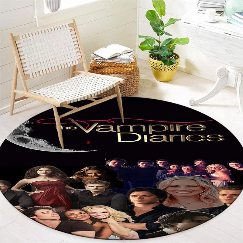 The Vampire Round Area Rug,Carpet Rug for Living Room Bedroom Sofa Playroom Decor,Non-slip Floor Mat