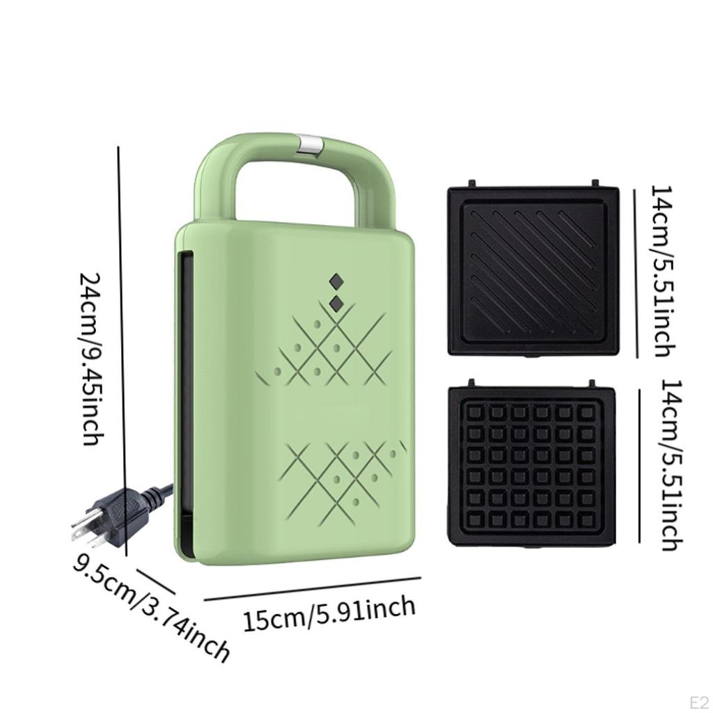 Электрическая вафельница для сыра с 2 пластинами, практичная портативная маленькая сэндвич-пицца