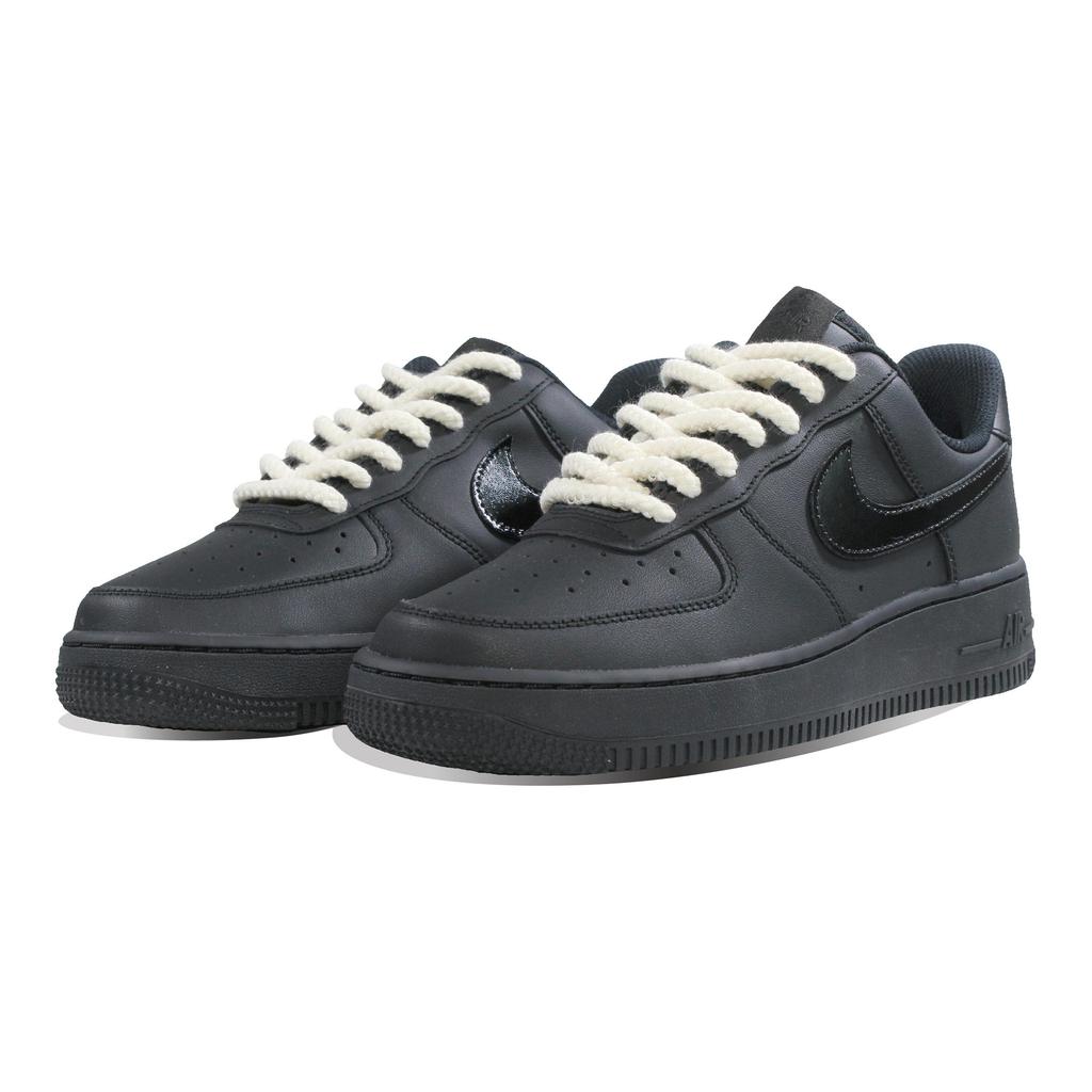 Nike Air Force 1 Dark Power, Air Force 1 Cushioning, Wear Resistant Low top Skateboard Shoes Unisex Black CW2288-001(Team30-)