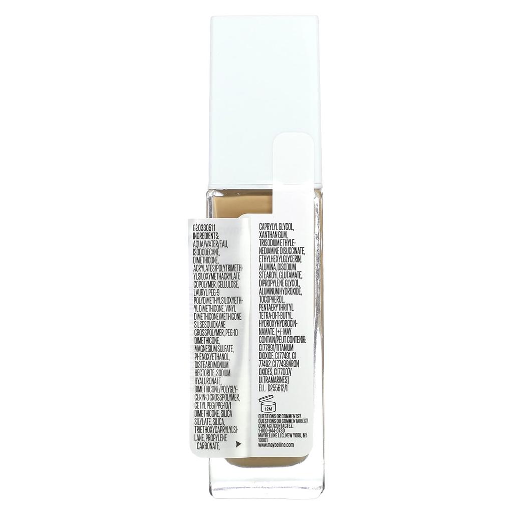 Maybelline Super Stay, Тональная основа с полным покрытием, 220 Натуральный бежевый, 1 жидкая унция (30 мл)