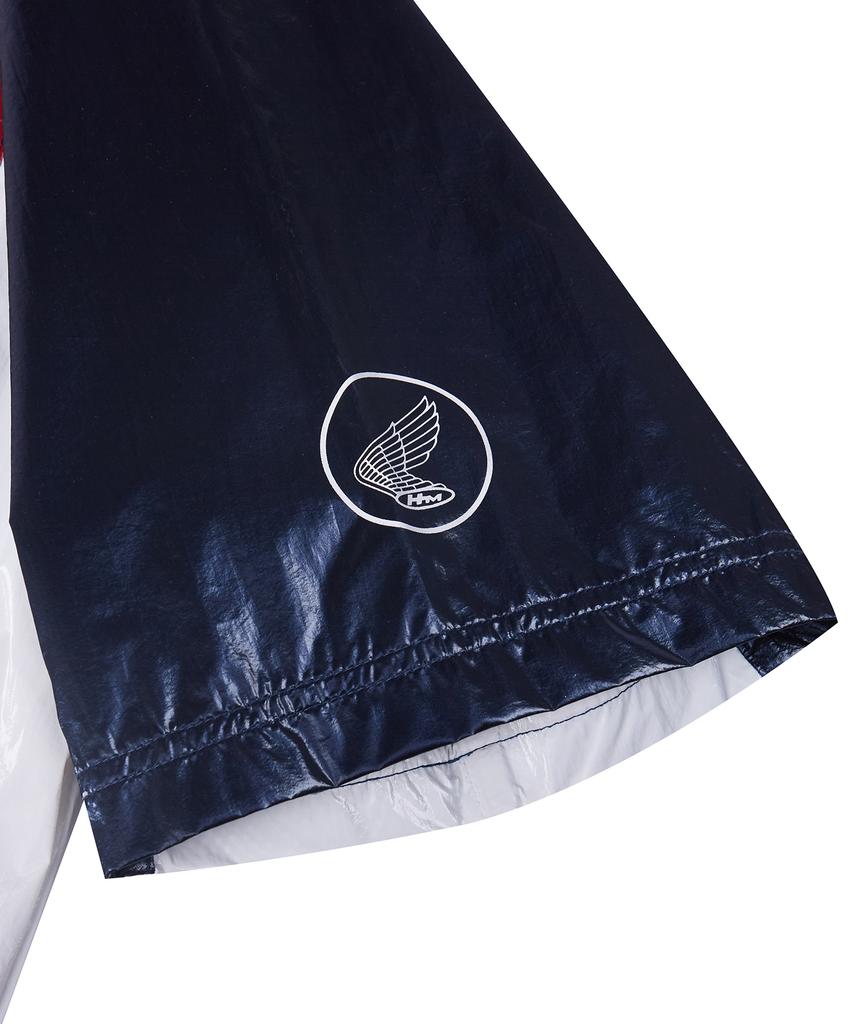 PHYPS MOTORCYCLE Glosy Nylon V Neck Short Sleeve Navy