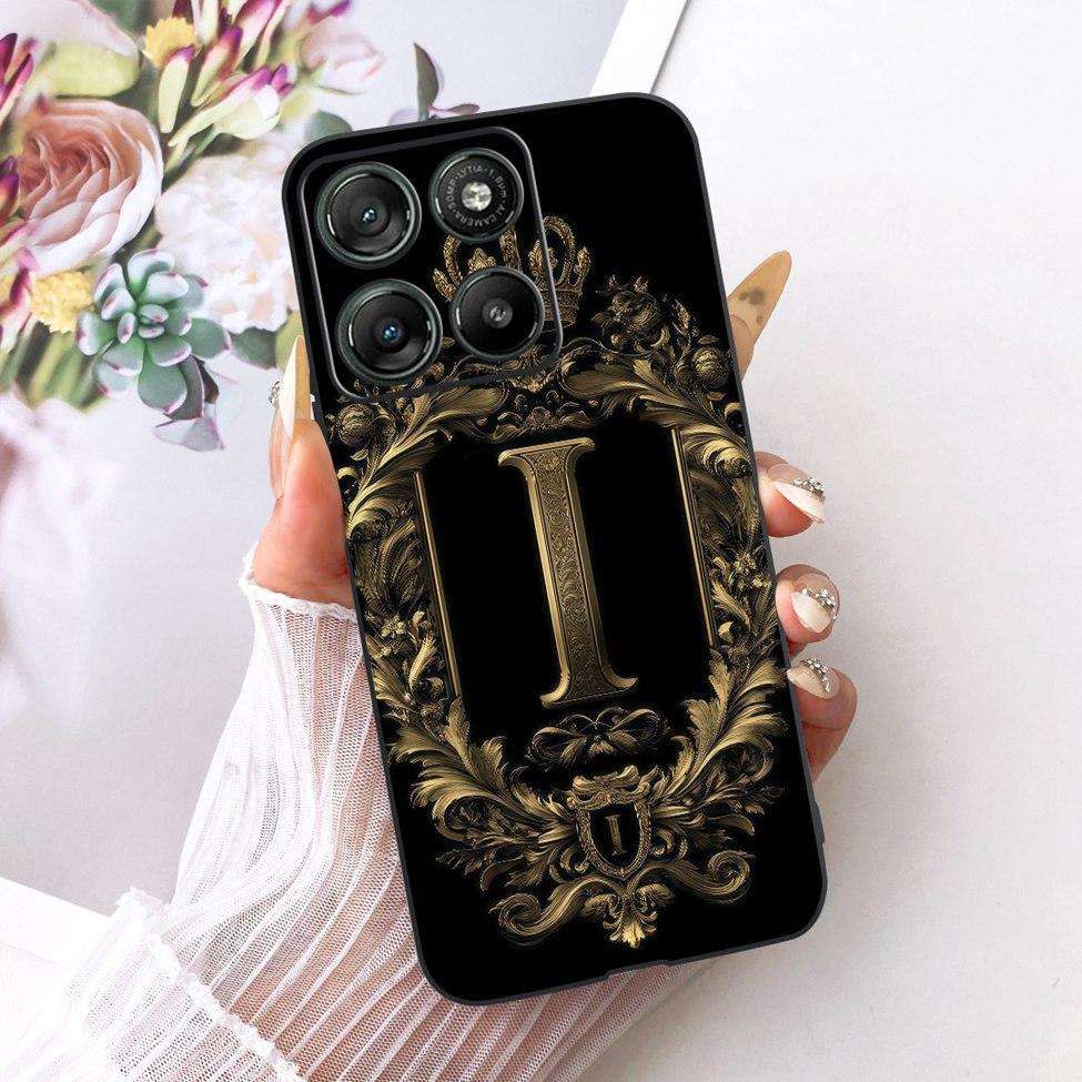 Phone Case For Moto G67 Power 5G Cover Silicone Luxury Letters Crown Soft Funda For Motorola Moto G67 Power 5G Casing
