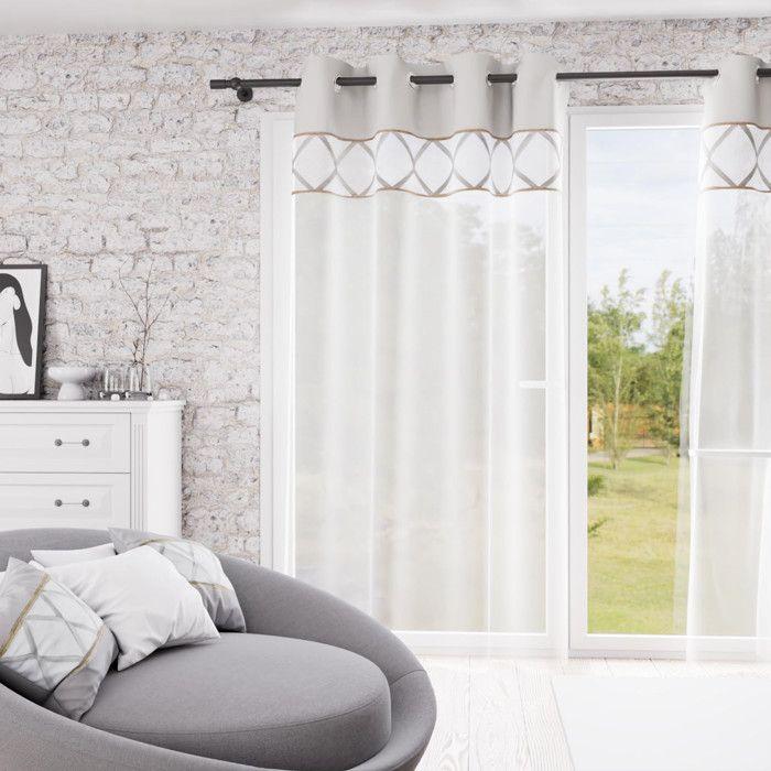 Pure Cotton Eyelet Veil 135x250 Cm AUDE, by Soleil d'Ocre