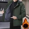 Куртка мужская утепленная бархатная зимняя для среднего возраста, теплая хлопковая одежда, зимняя куртка