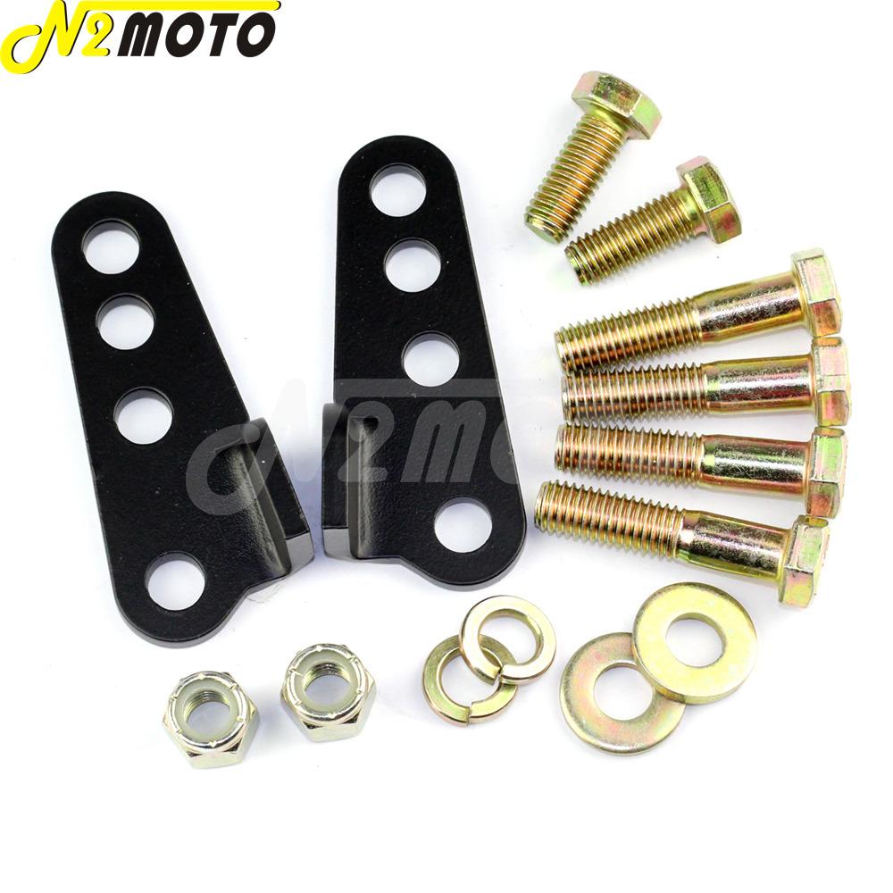Black 1-3" Motorcycle Adjustable Lowering Kit Passenger Rear Shock Mount For Harley Touring Electra Road Street Glide 2002-2012