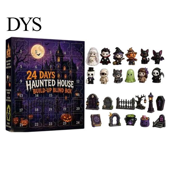 Cute Halloween Cartoon Dolls Advent Calendar 2026, 24 Days Countdown with Gift for Kids Collectible Mini Figures, Spooky Doll Figurines Kids,