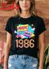 Винтажная футболка унисекс, сделано в 1986 году, ретро 80-х, унисекс футболка, кассетная лента, подарок на день рождения, летняя повседневная одежда унисекс с коротким рукавом