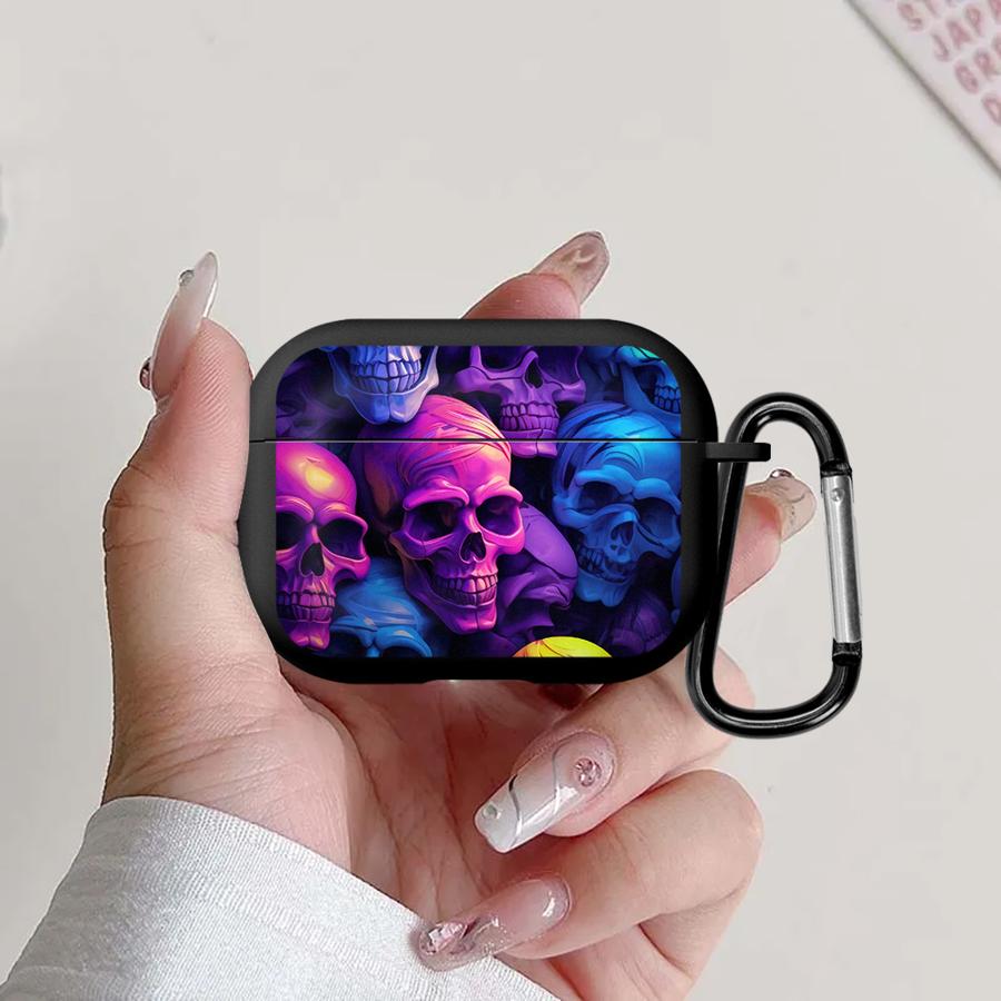 Чехол для Airpods Pro3 3 Pro Pro2 1 4 2 Чехлы для наушников Покрытия Ярко окрашенные Скелеты