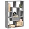 VidaXL Bookcase Sonoma Grey 63x20x90 Cm Engineered Wood, Shelf, Storage Shelf, Book Support, Shelf To 858143