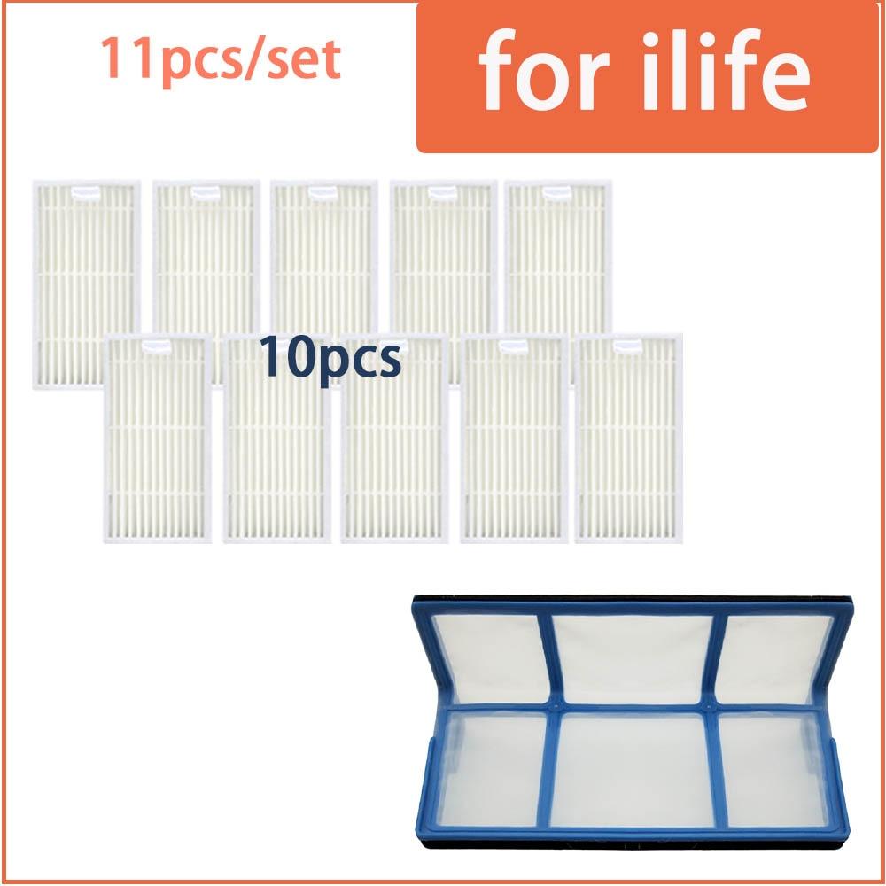 Для Ilife v5 v5s V3 V3s v5pro V50 V55 x5 v5s Pro Запчасти для пылесоса-робота Боковая щетка Основной пылевой фильтр Швабра Hepa-фильтр