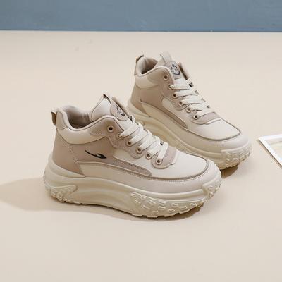 2024 зимние маленькие белые туфли, новая корейская версия, женские студенческие туфли на платформе, увеличивающие рост, спортивная обувь для сноуборда, повседневная уличная стрельба HY916