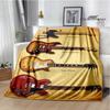 Одеяло с логотипом гитары Gibson, одеяло для согревания фланцев, одеяло для пикника, домашнее дорожное одеяло, подкладка для кровати, подарок на день рождения